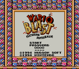 Wario Blast: Featuring Bomberman! (Gameboy)